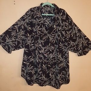 Brand New Plus Size Button Down Floral Top